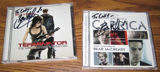 Terminator: TSCC and Caprica signed by Bear McCreary